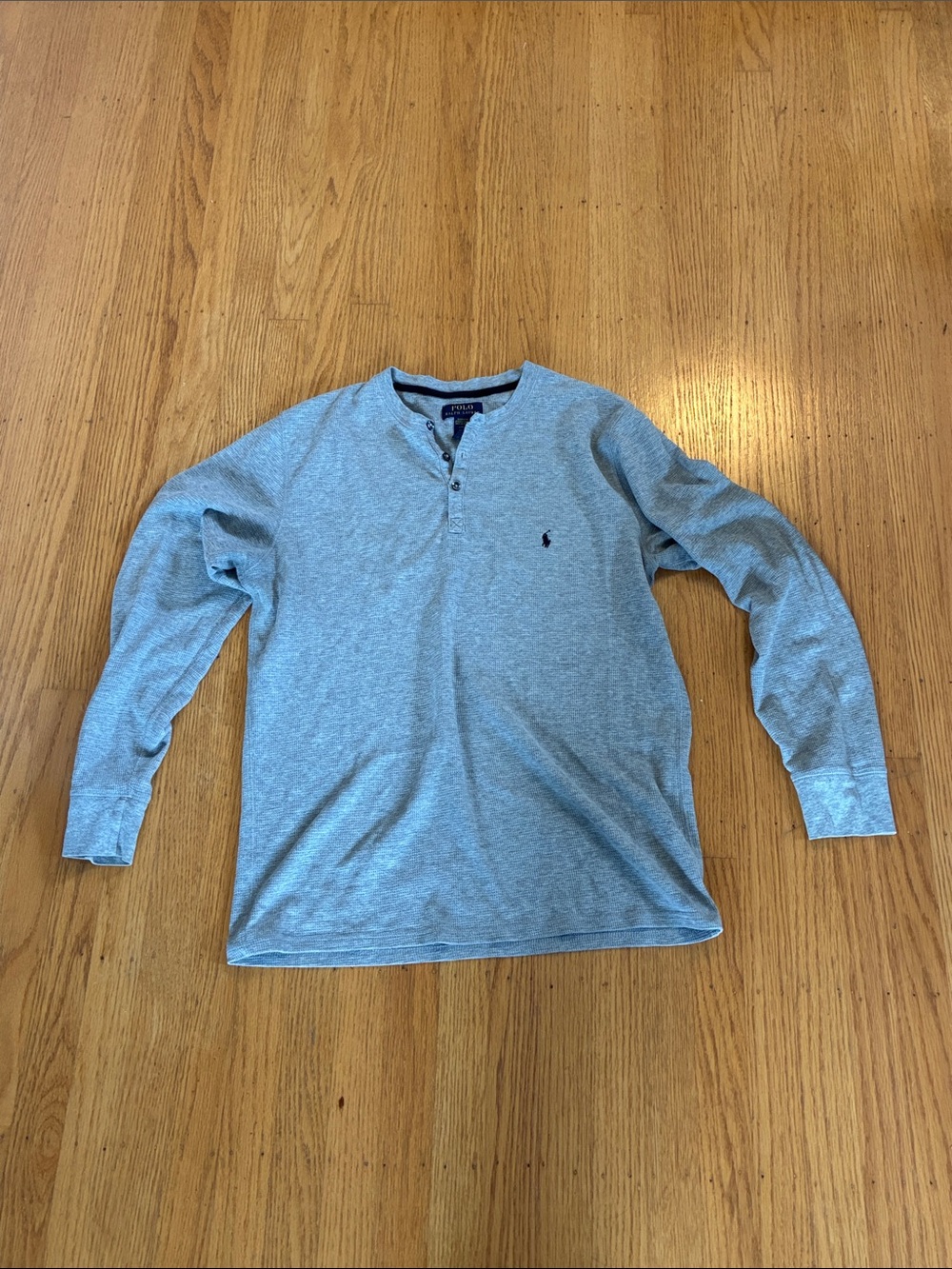 Polo by Ralph Lauren Heather Light Grey Long-Sleeve Henley
